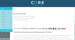 Desktop Screenshot of corefinancialnm.com