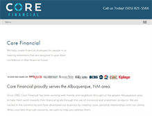 Tablet Screenshot of corefinancialnm.com